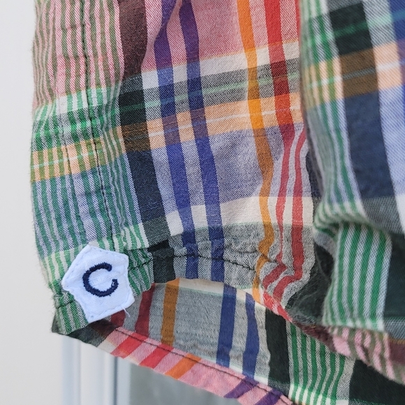 CREMIEUX Classics Mens XL Plaid Button Down Cotton Short Sleeve Shirt Multicolor - Picture 4 of 5